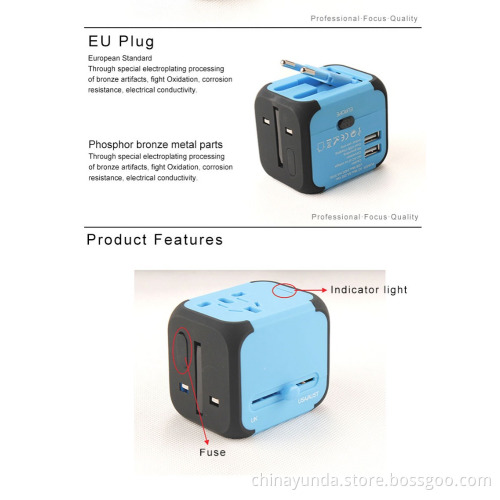 AU/UK/US/EU Universal Travel AC Power Charger Converter